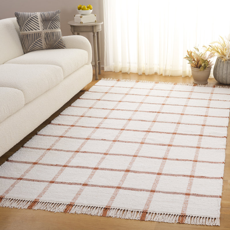 Tapis Montauk 322 ivoire / rouille, Rectangle de 5 pi x 8 pi