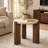Leonardo Travertine Top End Table