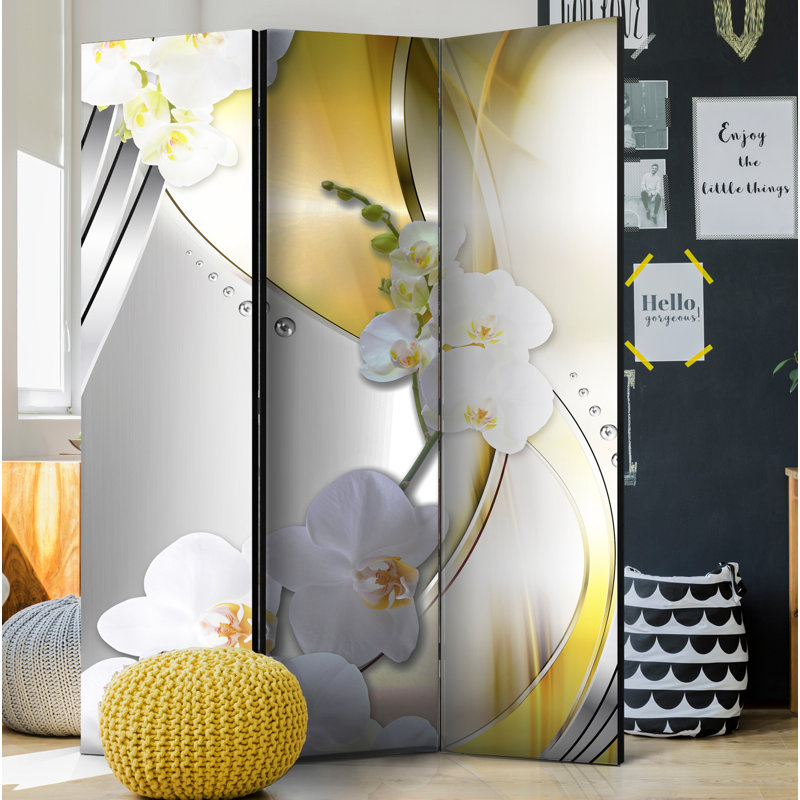 Solid Wood Folding Room Divider, 3