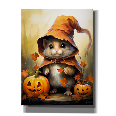 Art mural sur toile Epic Graffiti «Mouse Witch Halloween» par Momart