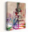 «Vibrant Urban Cyclist Contemporary Architecture City», art mural-129477003