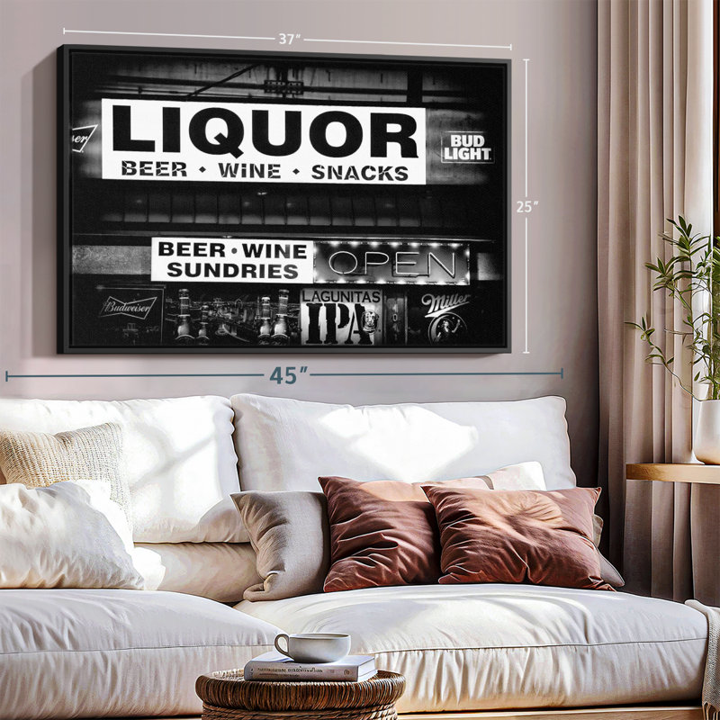 «Black Nevada Liquor», H 13 po x l 19 po