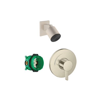 Ensemble de douche à pression équilibrée avec iBox hansgrohe Pulsifier S, 2,5 gallons par minute, en bronze brossé