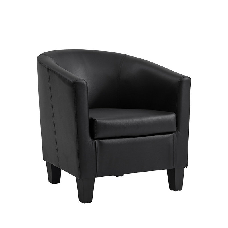 Alamdaar Faux Leather Barrel Chair