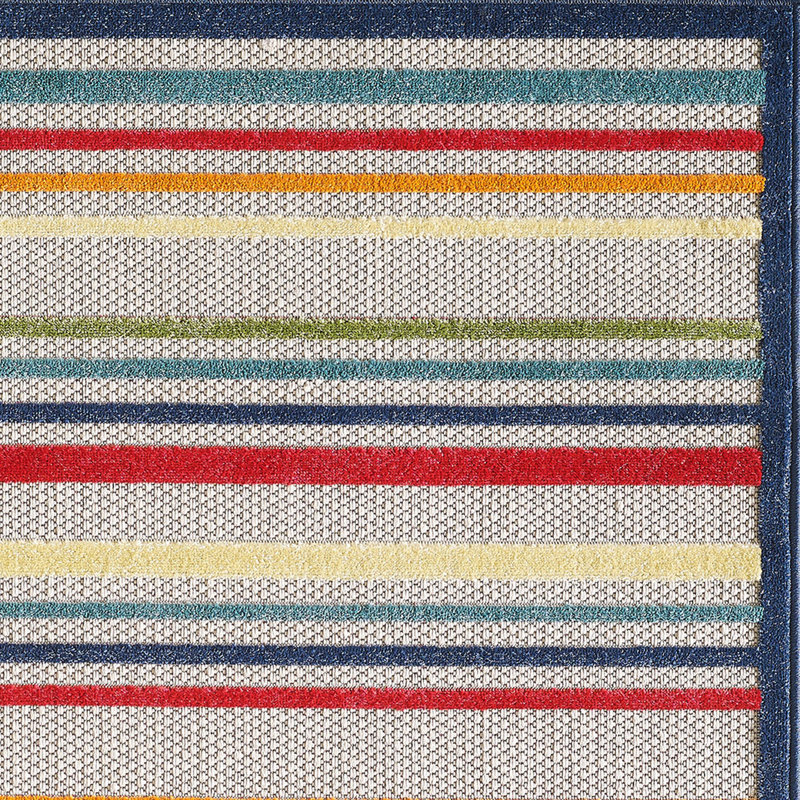 Zaire Striped Indoor / Outdoor Rug, Rectangle 2'2" x 4'