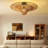 Boho Rattan Flush Mount Ceiling Light, Handwoven Bamboo Ceiling Lamp for Bedroom Living Room Entryway-93451773