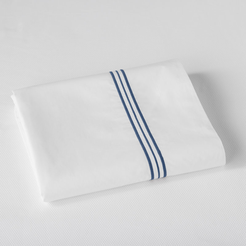 Trio Flat Sheet, King Flat Sheet, Indigo
