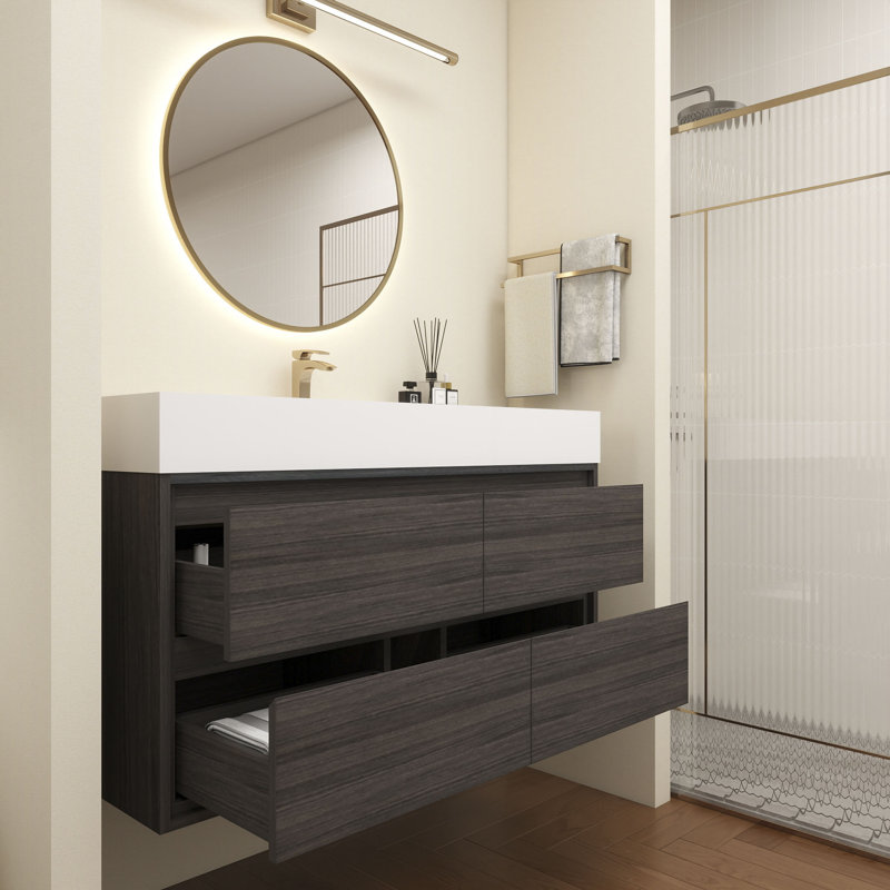 Base de meuble-lavabo 48 po Victoria, Chêne gris