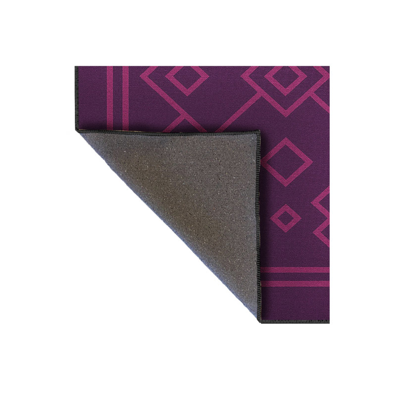 Tapis mauve à motif géométrique lavable Mosso, 3'3" x 4'11"