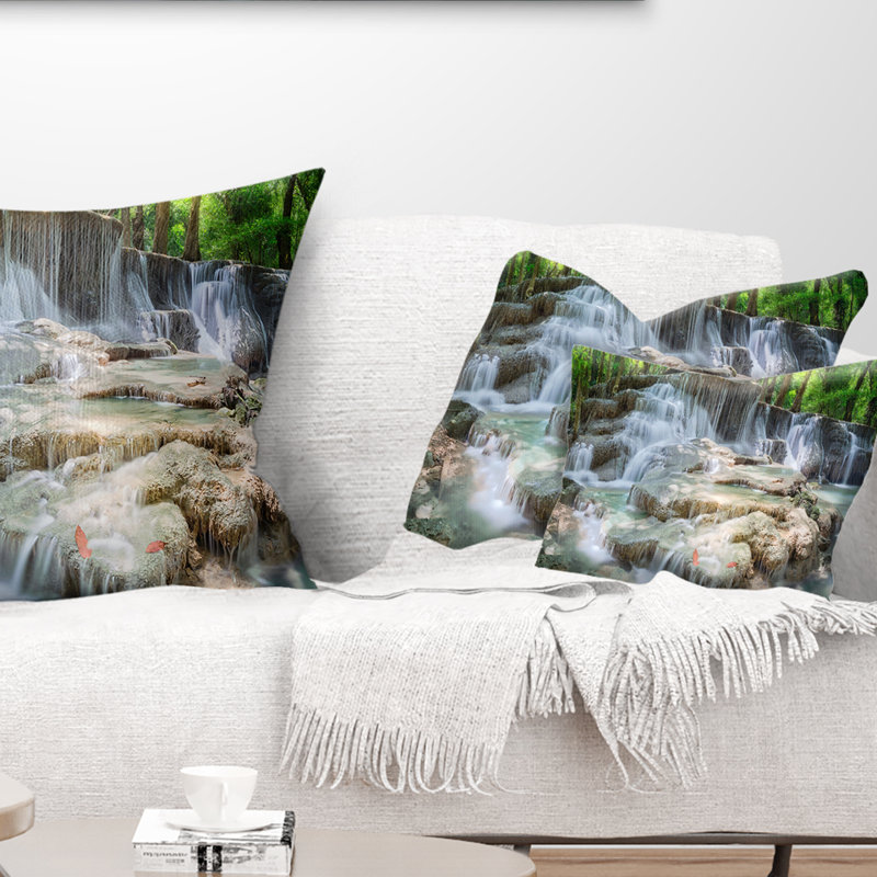 Coussin lombaire cascade photographie Huay Mae Kamin