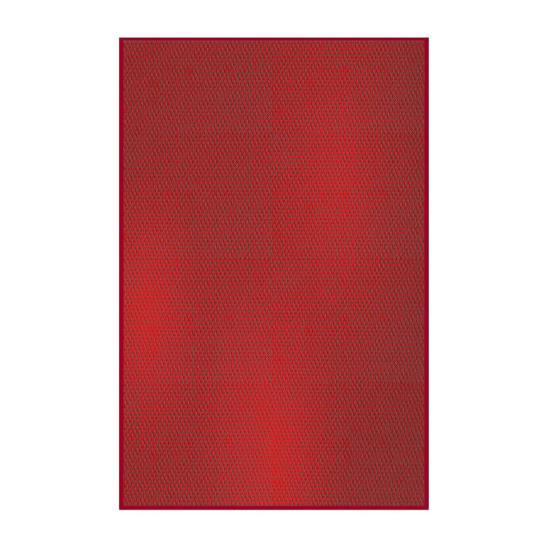 Tapis rouge tissé à la machine, Rectangle 4 pi x 6 pi