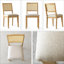 Ensemble de salle à manger à piédestal rond en bois 7 pièces 60 po Tadcaster avec 6 chaises rembourrées-122271052