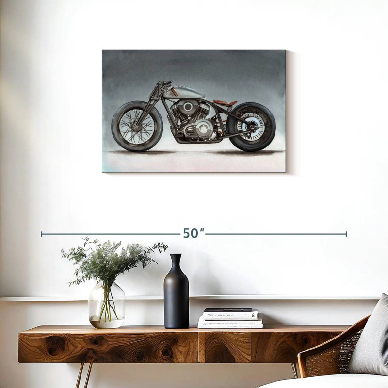 Moto de style rétro, H 20 po x l 30 po