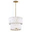 Simone 4 - Light Steel Dimmable Drum Chandelier
