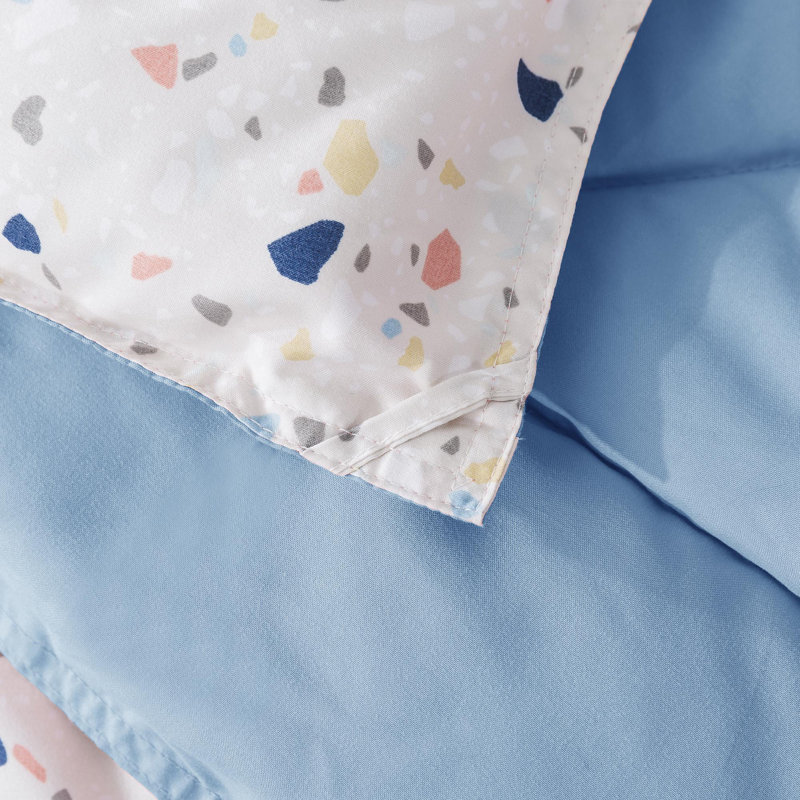 Polyester Channel Comforter, Twin Comforter + 4 Additional Pieces, Alaskan Blue