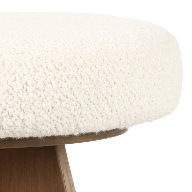 Tabouret pivotant Vega, Brun, Siège blanc / cadre brun, Tabouret de bar (siège d'une hauteur de 31 po)