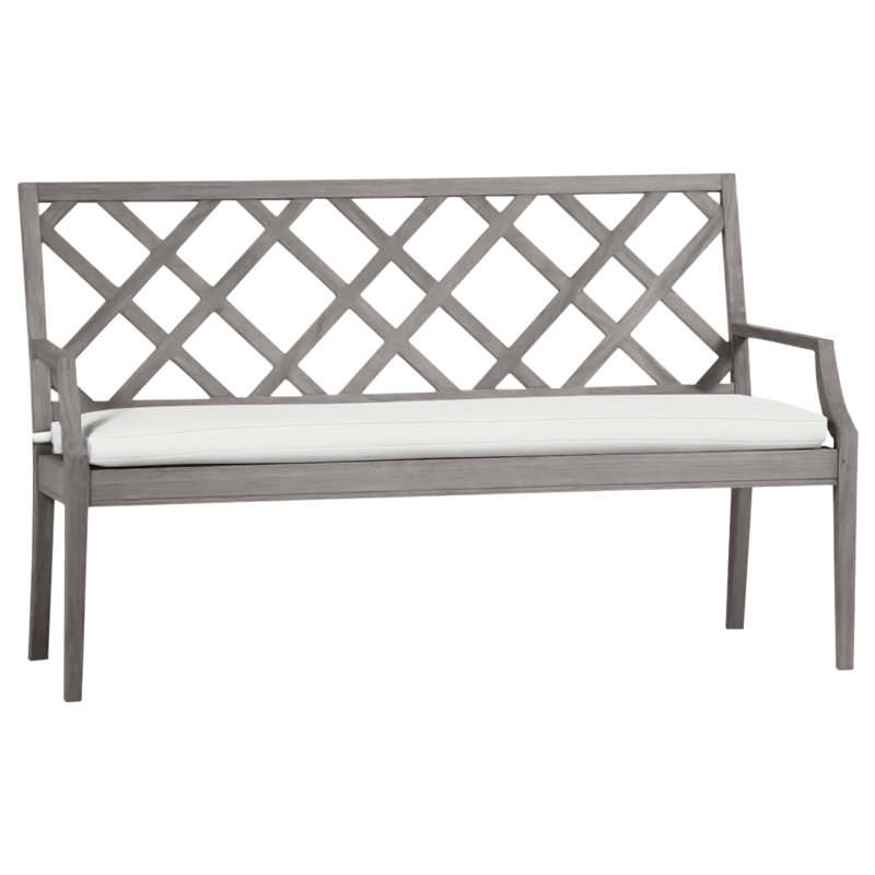 Banc 60 po Haley Teak - Huître, Huître teck, InsideOut® Rollo ‑ lin dentelle, Pas de soudure