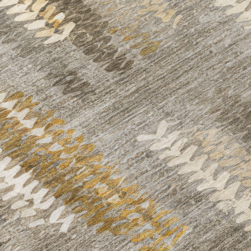Machine Washable Indoor/Outdoor Chantille ACN2937 Modern Rug, Pewter, 9' x 12'