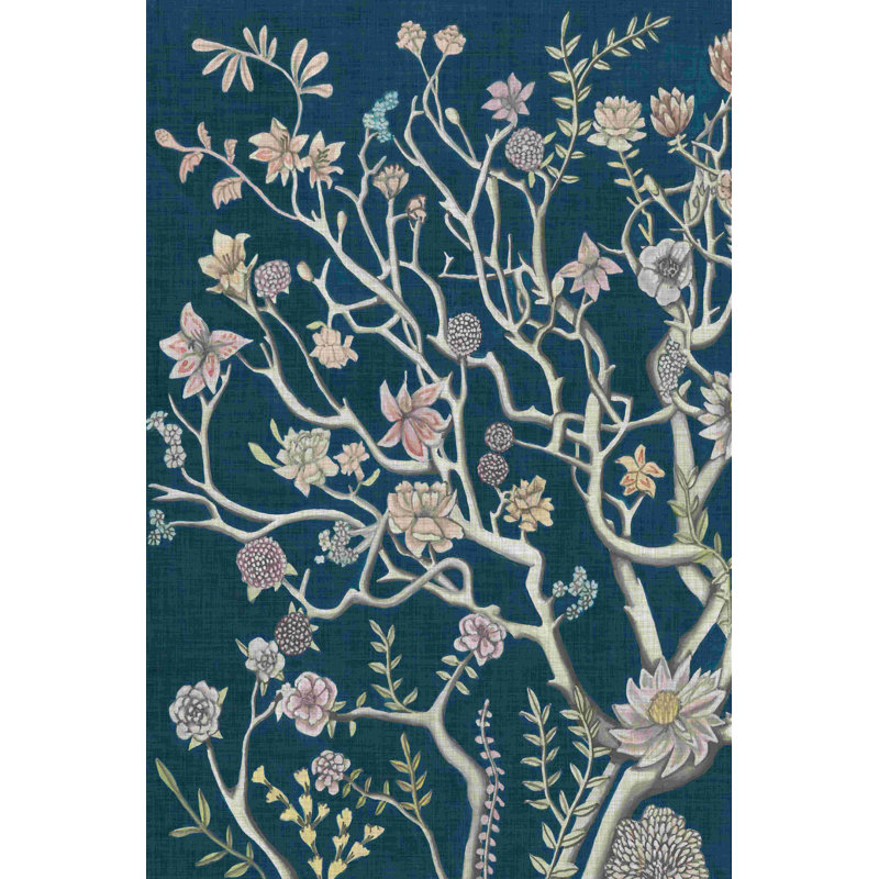 Indigo Night Chinoiserie I, H 12 po x l 8 po