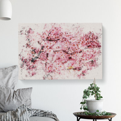 Pink Cherry Blossom Flowers Vol.3 - Wrapped Canvas