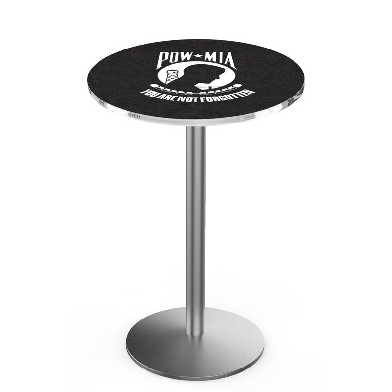 Table bistro militaire 36 ", POW - MIA, Acier inoxydable