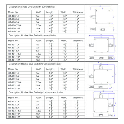 1 Amp Current Delimiter, Single Live End