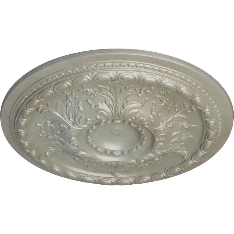 Médaillon de plafond Endurathane Stockport, DE 28 po x P 2 3/4 po (convient aux auvents jusqu'à 6 1/4 po), finition or Flash peinte à la main