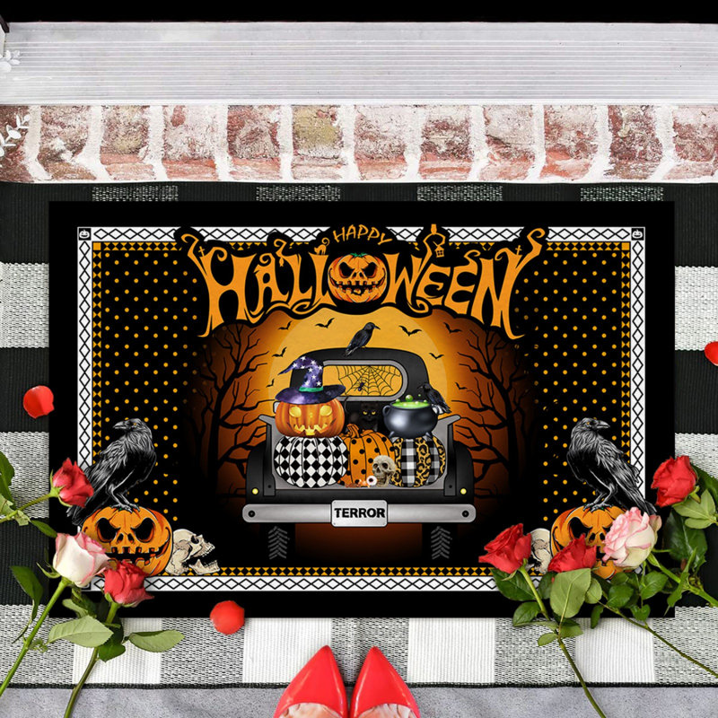 Paillasson antidérapant pour l'extérieur d'Halloween, C