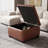 Quentin Faux Leather Ottoman-125373036