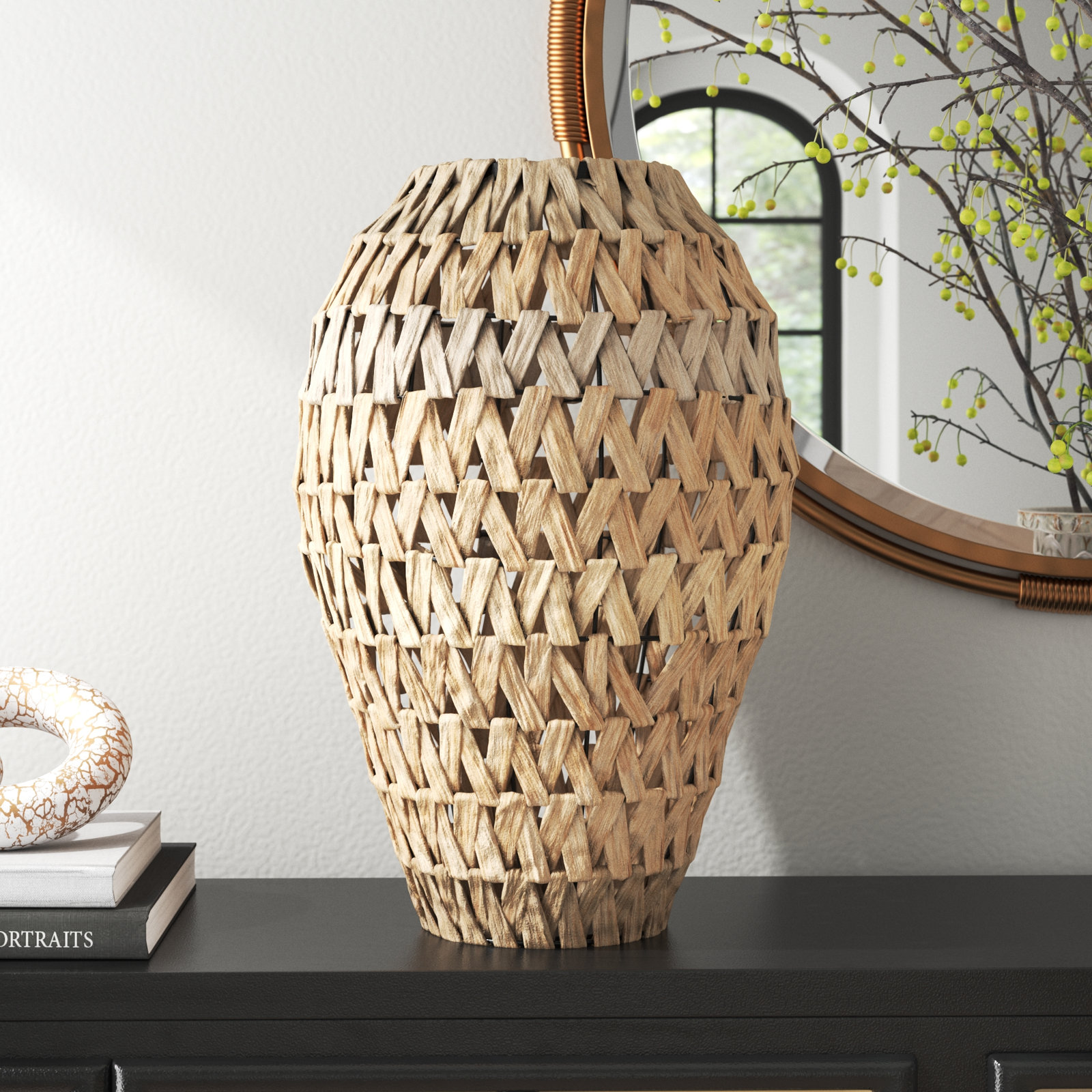 Theodora 22'' Handmade Seagrass Table Vase