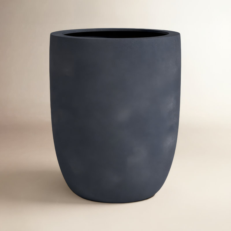 Renegade Erhard Fiberglass Pot Planter, 13" H x 11" W X 11" D, Riverstone Lite