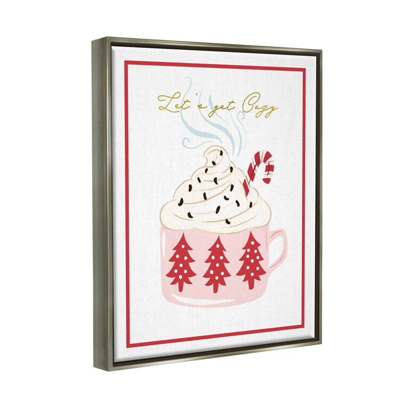 «Let's Get Cozy Pink Cocoa» par The samedi Evening Post - impression sur bois, H 31 po x l 25 po x P 1,7 po