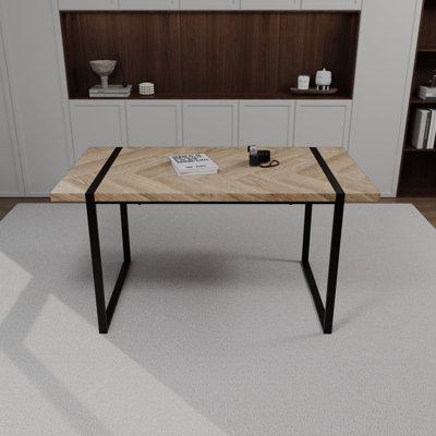 with Iron Base Dining Table