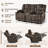 Power Reclining Loveseat Sofas with Heat, Console and Massage, Cup Holders, Fabric Upholstered-608383566