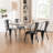 Stackable Iron Dining Chairs (Set of 4)-377185753