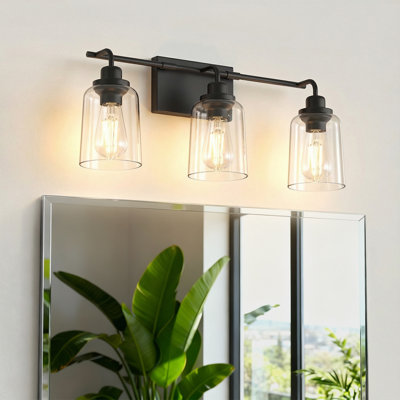 23.5Inch Modern Vanity Light For Bathroom With Clear Glass Shade