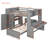Hasel L Shaped Bunk Bed with Desk, Bookcase and Wardrobe-633294465-642342477