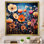 «Wildflowers Whimsical Blooms Pointillism I», reproduction d'art sur toile