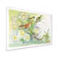 Fleurs et oiseaux dans un paysage rustique - Peinture sur toile encadrée-59760752-59760755