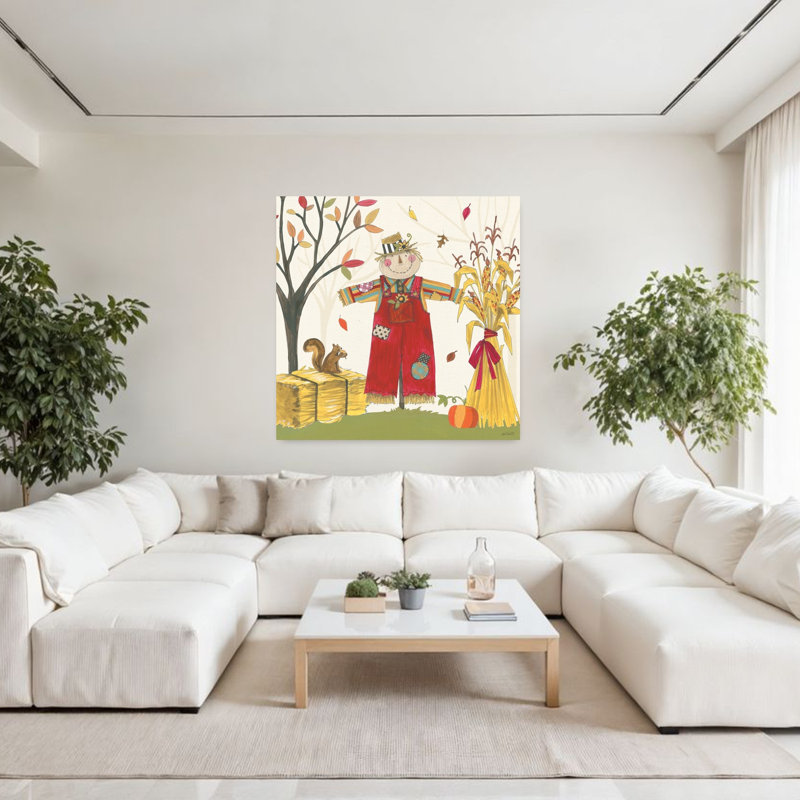 Art abstrait d'automne contemporain Woodland Harvest II, H 48 po x l 48 po