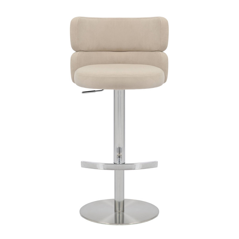 Mason Brushed Velvet Bar Stool, Cream