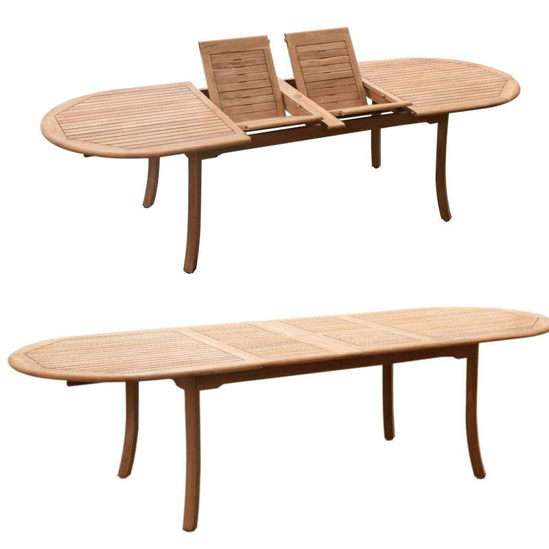 Osborne Outdoor 13 - Piece Teak Dining Set, 30.5" H x 82" L x 40" W, 10