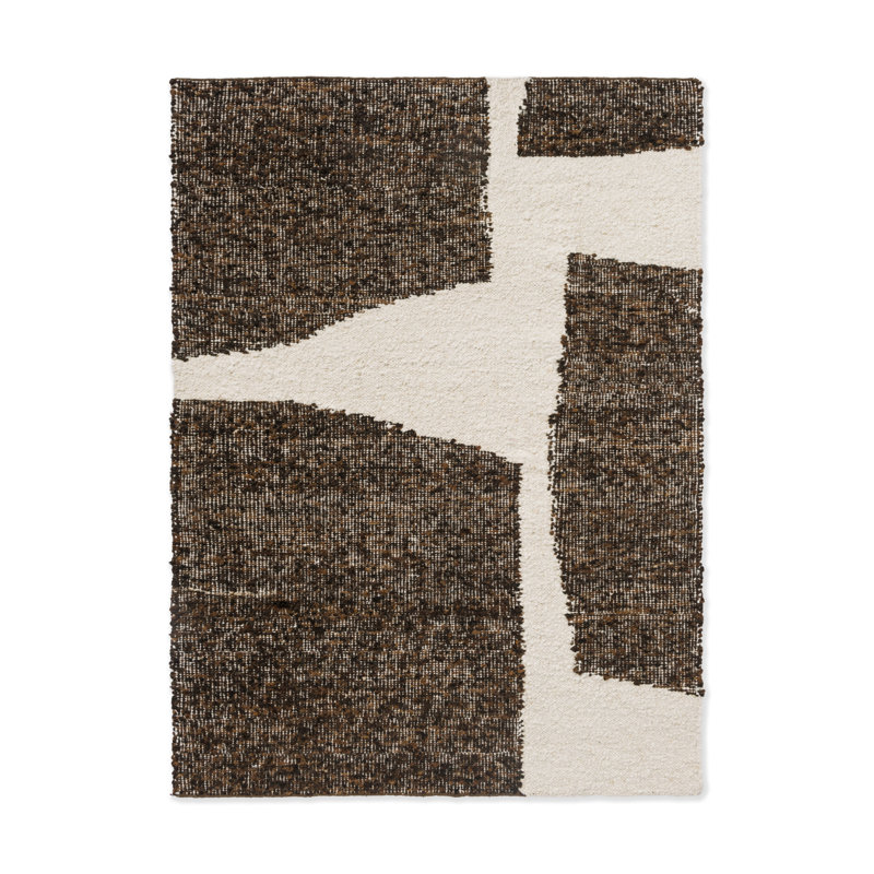 Artisanat chocolat / crème 149305 140X200, Rectangle 4 pi 7 po x 6 pi 6 po