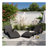 80'' Outdoor Wicker Chaise Lounge Chairs Set of 2, Patio Rattan Reclining Chair Pull-out Side Table Adjustable Backrest Ergonomic Wave Design Pool Sunbathing Recliners-811527831