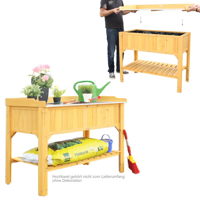 Wood Weather Resistant Raised Garden Extension Kit