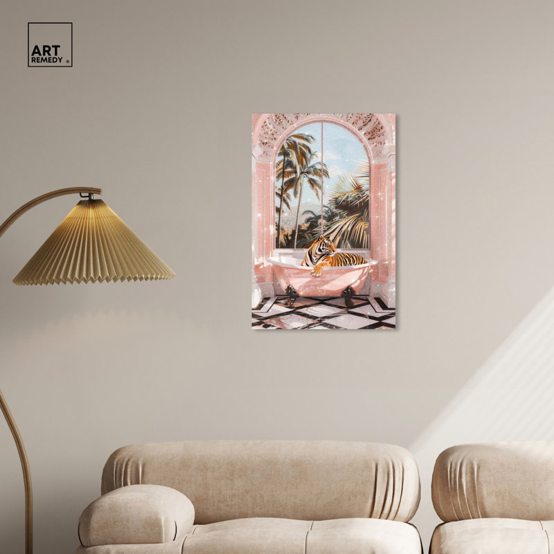 «Sleeping Tiger Bath» par Art Remedy, Toile tendue, H 30 po x l 20 po