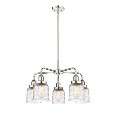 Lustre en verre à 5 lumières Bell