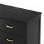 Commode à 6 tiroirs en bois massif l 52 po avec rangement spacieux-2083727372