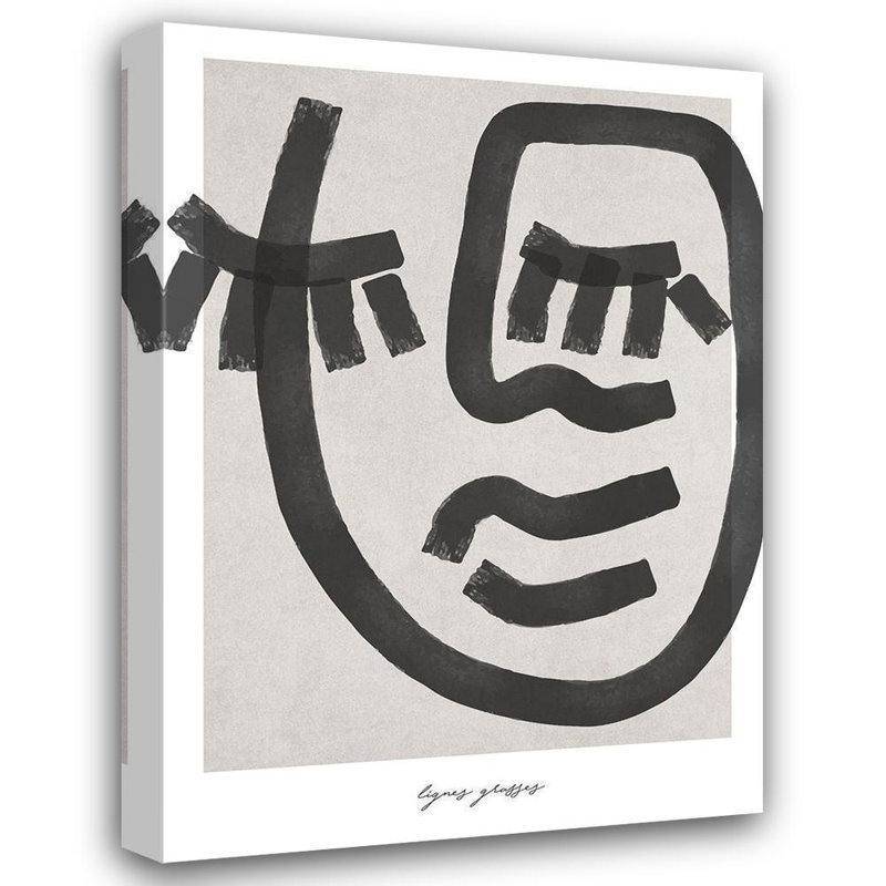 Art sur toile tendue Brayden Studio® Design Fabrikken, titre: Lignes Grasses, H 38 po x l 28 po