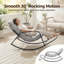 Ensemble de 2 chaises berçantes d'extérieur surdimensionnées avec repose-pieds, chaises berçantes en métal avec coussins épais-782918579